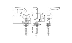 Смеситель для кухни Paulmark ESSEN, кофе-хром, 213011-COCR, Paulmark