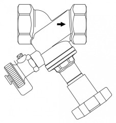 Вентиль Oventrop 105 03 с косой посадкой шпинделя