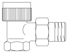 Термостатический вентиль Oventrop F угловой