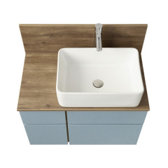 Тумба под раковину AQUATON Мишель 80 подвесная, дуб фьорд/дуб рустикальный (1A244501MIX30)