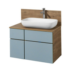 Тумба под раковину AQUATON Мишель 80 подвесная, дуб фьорд/дуб рустикальный (1A244501MIX30)