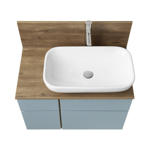 Тумба под раковину AQUATON Мишель 80 подвесная, дуб фьорд/дуб рустикальный (1A244501MIX30)