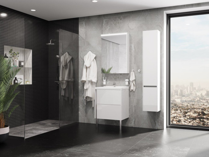 Пенал подвесной AQUATON Стоун правая, белая (1A228403SX01R)