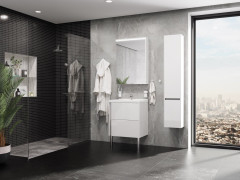 Пенал подвесной AQUATON Стоун правая, белая (1A228403SX01R)