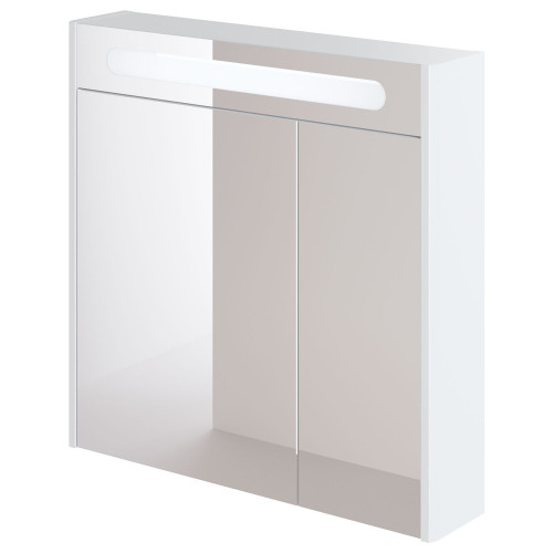 Зеркальный шкаф Итана Roberto 80 (800х170х790) с подсветкой, белый глянец (284695)