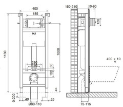 Унитаз с инсталляцией Aquanet Cetus W Short/886668SDOO