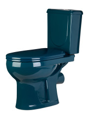 Унитаз-компакт Ирида Стандарт горизонтальный выпуск, с сиденьем, зеленый (40325130402)