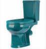 Унитаз-компакт Ирида Стандарт горизонтальный выпуск, с сиденьем, зеленый (40325130402)