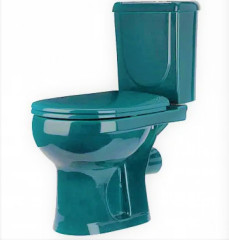 Унитаз-компакт Ирида Стандарт горизонтальный выпуск, с сиденьем, зеленый (40325130402)