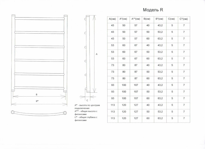 Полотенцесушитель водяной Двин форма лесенка 60х50, цвет Хром (4627087853969)