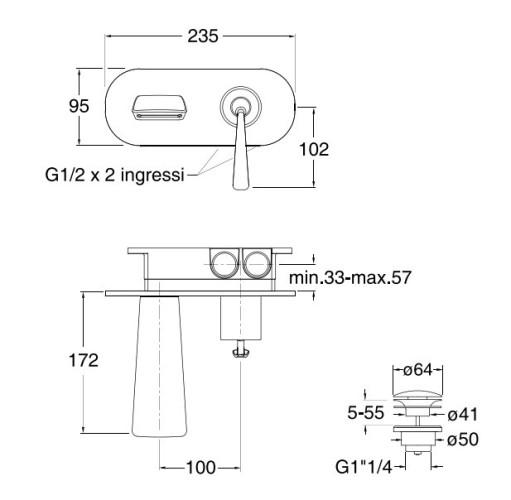 Смеситель Cristina Bollicine BO 266