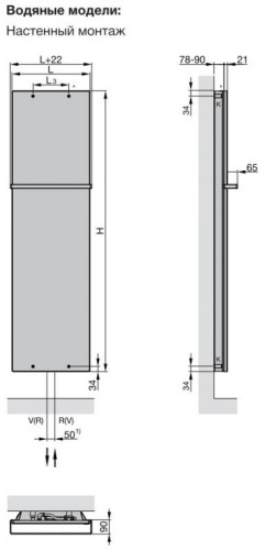 Полотенцесушитель Zehnder Fina Bar FIP-180-060