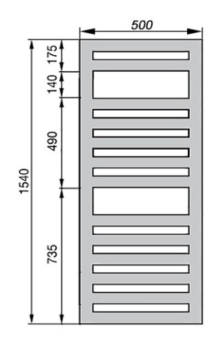 Полотенцесушитель Zehnder Metropolitan Spa METE-150-050/ID