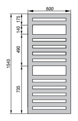 Полотенцесушитель Zehnder Metropolitan Spa METE-150-050/ID