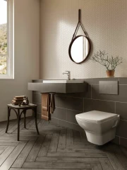 Унитаз подвесной Bien DOR с гигиеническим покрытием в компелекте с сиденьем микролифт DRKA050AMVPOW5000 + SVEU11W5W5HBO