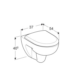 RENOVA T54 Унитаз подвесной безободковый, с сиденьем быстросъем., микролифт (500.801.00.1)