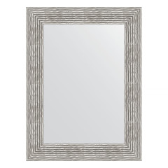 Зеркало настенное EVOFORM в багетной раме волна хром, 60х80 см, BY 3057