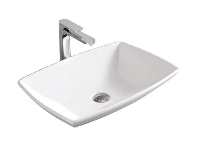 Раковина Artceram Jazz 600*400*130 отверстия для смесителя-отсутствуют White Matt