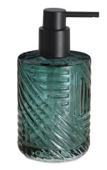 Gedy Corinne, настольный стеклянный дозатор с черной пластиковой помпой, цвет зеленый