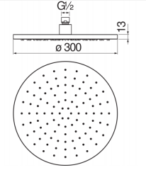 Верхний душ Nobili AD139/113CR 30 см Chrome хром