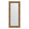 Зеркало настенное с гравировкой EVOFORM в багетной раме виньетка античная бронза, 55х125 см, BY 4058