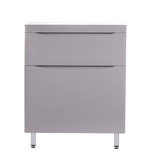 Тумба напольная Style Line Бергамо мини 70 (2 ящ.) Люкс антискрейтч серый, PLUS