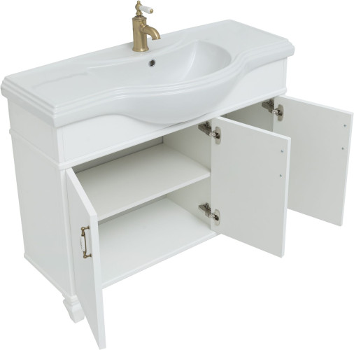 Тумба с раковиной Aquanet Валенса New (Классик) 105 белый