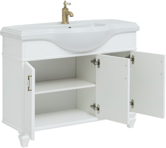 Тумба с раковиной Aquanet Валенса New (Классик) 105 белый