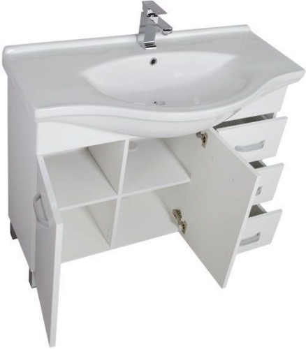 Тумба с раковиной Aquanet Глория 100 белый