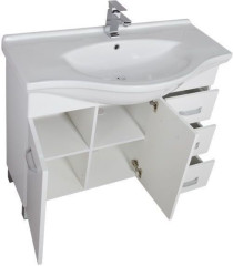 Тумба с раковиной Aquanet Глория 100 белый