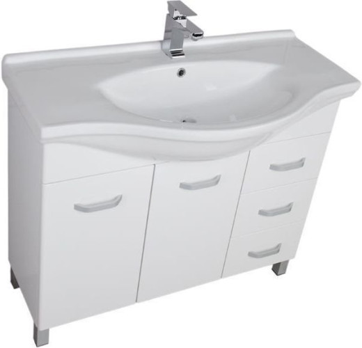 Тумба с раковиной Aquanet Глория 100 белый