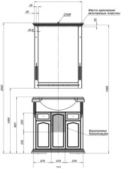 Тумба с раковиной Aquanet Лагуна Классик 80 белый