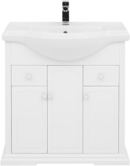 Тумба с раковиной Aquanet Лагуна Классик 80 белый