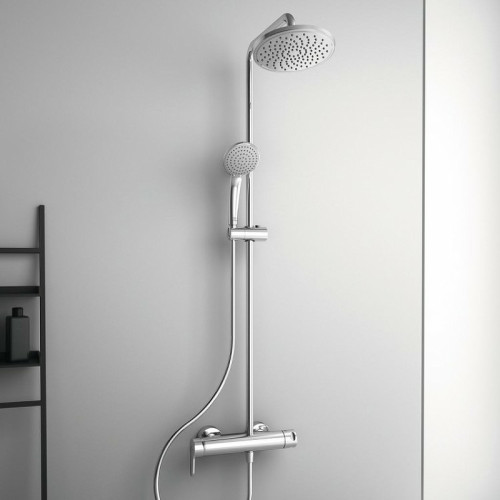 Душевая система Ideal Standard IDEALRAIN CERAFINE O в комплекте с настенным смесителем для душа, хром (BC750AA)