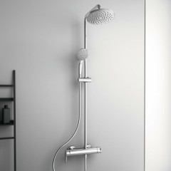 Душевая система Ideal Standard IDEALRAIN CERAFINE O в комплекте с настенным смесителем для душа, хром (BC750AA)