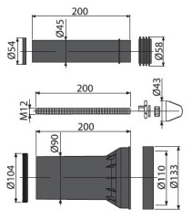 Комплект дополнительных принадлежностей Alcaplast M900