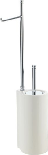 Stil Haus Hashi, стойка h62 см: бумагодержатель/белый керамический ёрш, цвет белый матовый