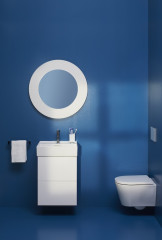 Подвесной унитаз Kartell by laufen 37х49 см, укороченный, смыв rimless, с покрытием lcc, безободковый, без сиденья