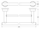 Штанга для полотенца двойная 60 cm (хром) (FBS) NOS 037