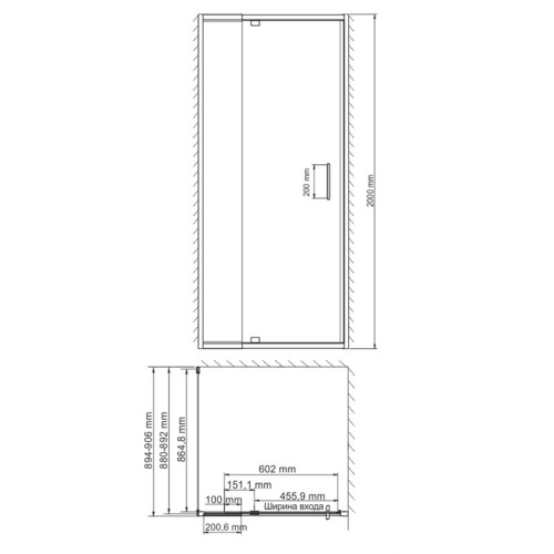 Душевой уголок WasserKRAFT Berkel 80x90 48P28