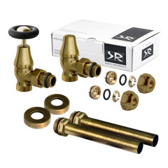 Комплект угловых вентилей SR Rubinetterie, серия Old Style 1/2&quot;, цвет бронза