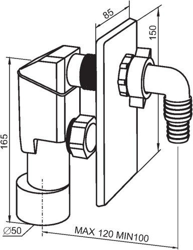 Сифон для стиральной машины SantecPro (AM250)