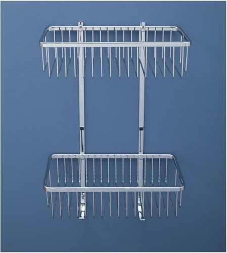 Полочка Aquanet 8148 (30 см, двойная, с крючками)