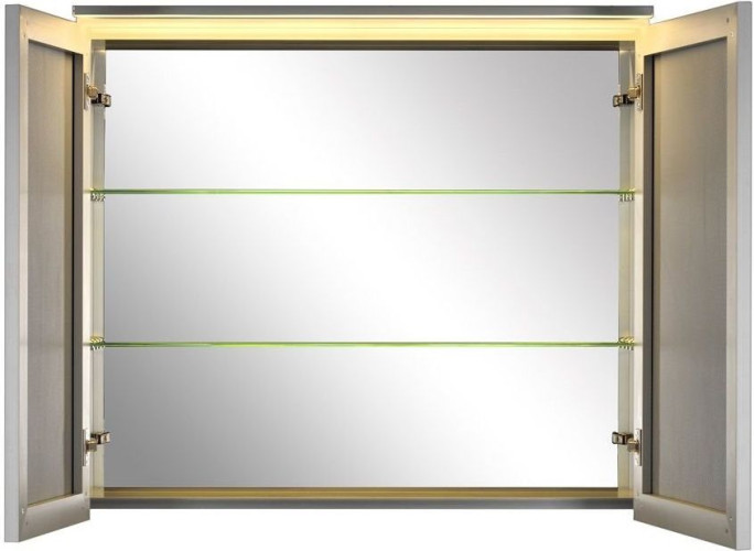 Зеркало-шкаф De Aqua 80 серебро