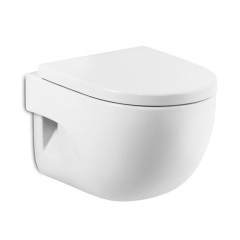 СЕТ Roca Meridian унитаз повесной Meridian-N 360х480х330 + сиденье быстросъемное микролифт, белый (7.3462.4.800.0/00079238)