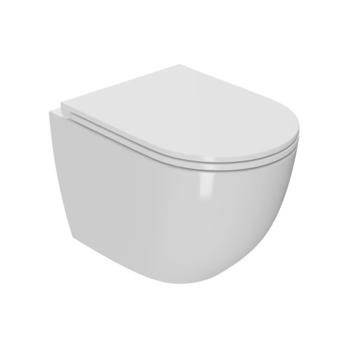 Унитаз подвесной безободковый Bauedge Dream BL0001-HQ2, белый