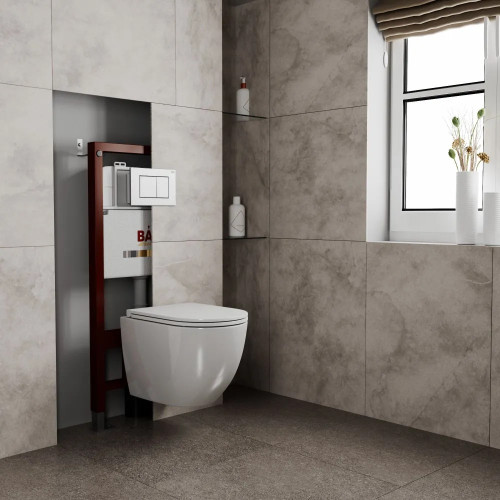 Унитаз подвесной безободковый Bauedge Dream BL0001-HQ2, белый