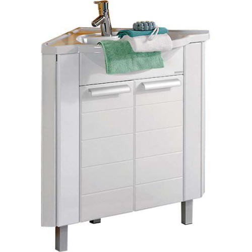 Тумба под раковину AQUATON Альтаир 62, угловая, белая (1A042601AR010)