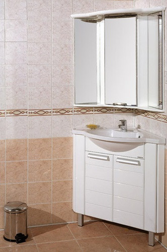 Тумба под раковину AQUATON Альтаир 62, угловая, белая (1A042601AR010)