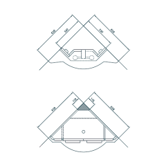 Тумба под раковину AQUATON Альтаир 62, угловая, белая (1A042601AR010)